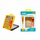 Destornillador SANDA Multiuso con Varios Accesorios Rojo+amarillo SD-3448