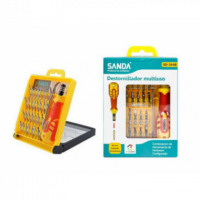 Destornillador SANDA Multiuso con Varios Accesorios Rojo+amarillo SD-3448