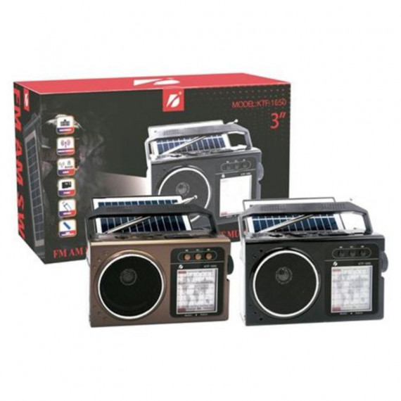Radio Solar Portátil Gen-x con Altavoz Bluetooth, Usb, Tarjeta Microsd, Fm/am/sw y Luz de Emergencia  GEN X