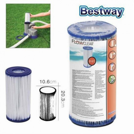 Repuesto de Filtro para Piscinas BESTWAY Flowclear Iii-a/c Tipo Iii