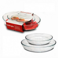 Pack de 2 Bandejas para Horno Ovaladas de Cristal Borcam Paşabahçe  PASABAHCE