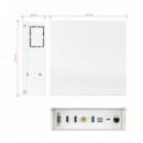Caja de Conexiones NANOCABLE VGA/2HDMI/JACK/USB/RJ45 CAT.6A Blanco (10.35.0004)