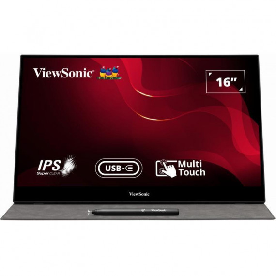 Monitor Táctil Portátil VIEWSONIC TD1655 IPS 16 Pulgadas Full HD HDMI USB