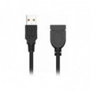 Cable NILOX Alargador Usb-a 2.0/M a Usb-a 2.0/H 1.8M Negro (NXUSB2-M/F-2)