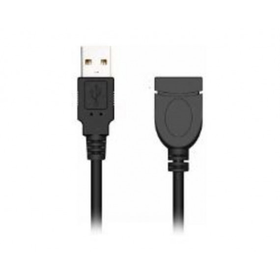 Cable NILOX Alargador Usb-a 2.0/M a Usb-a 2.0/H 1.8M Negro (NXUSB2-M/F-2)