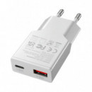 Cargador de Pared MARS GAMING Ultracompacto Gan 30W Pd 3.0 Usb-a/c Blanco (MDGAN30W)