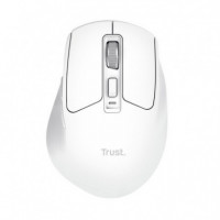 Ratón TRUST Niven Ergonómico Diestro Clic Silencioso Rf Wireless/bluetooth Usb-a Blanco (26022)