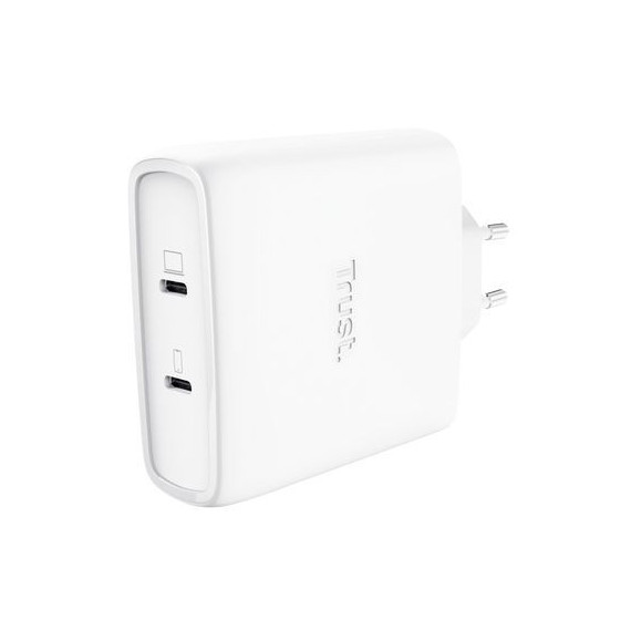Cargador de Pared TRUST Maxo Gan Pd 3.0 100W 2XUSB-C Blanco (25528)
