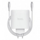 Cargador de Pared TRUST Maxo Gan Pd 3.0 100W 2XUSB-C Blanco (25528)