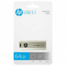 Pendrive Hp 64GB USB 3.1 HPX796W Plata (HPFD796L-64)  HEWLETT PACKARD