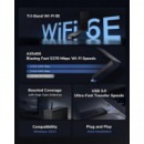 Adaptador CUDY AX5400 Usb-a 3.0 Wifi 6E Tri-band con Antena Externa (WU5400)