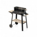 Barbacoa ALGON con Ruedas para Carbón 82.3X44.3X84.5 Cm