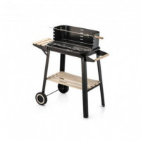 Barbacoa ALGON con Ruedas para Carbón 82.3X44.3X84.5 Cm