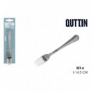 Set de 6 Tenedores de Postre QUTTIN Serie Sofía 1.5MM