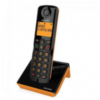 Teléfono Inalámbrico ALCATEL S280 Negro y Naranja con Bloqueo de Llamadas