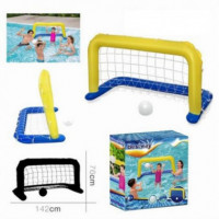 Portería Hinchable BESTWAY para Piscina y Playa 142X76CM con Balón