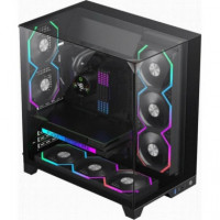 Caja Gaming Mid-tower Panorámica Gamemax Infinity Micro-atx Negra  GM