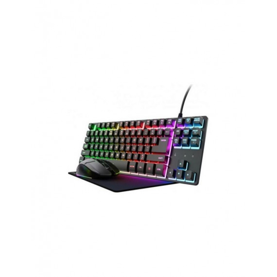 Teclado + Ratón Inalámbrico + Alfombrilla TRUST Gxt 794 Gaming Bundle Negro