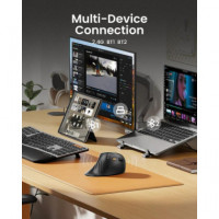 Ratón Mini Vertical Ergonómico PROTOARC EM11 Nl BLUETOOTH 5.0 Usb-c 2400DPI Blanco/dorado (CP016807)
