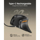 Ratón Mini Vertical Ergonómico PROTOARC EM11 Nl BLUETOOTH 5.0 Usb-c 2400DPI Blanco/dorado (CP016807)