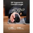 Ratón Mini Vertical Ergonómico PROTOARC EM11 Nl BLUETOOTH 5.0 Usb-c 2400DPI Blanco/dorado (CP016807)