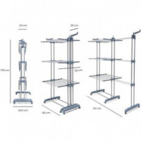 Tendedero Vertical Extensible con Ruedas INNOVAGOODS (hasta 141 Cm)