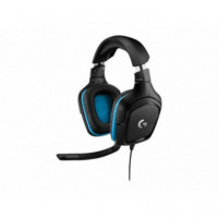 Auriculares Gaming LOGITECH G432 con Micrófono, Jack 3.5MM y USB (negro/azul) - 981-000770