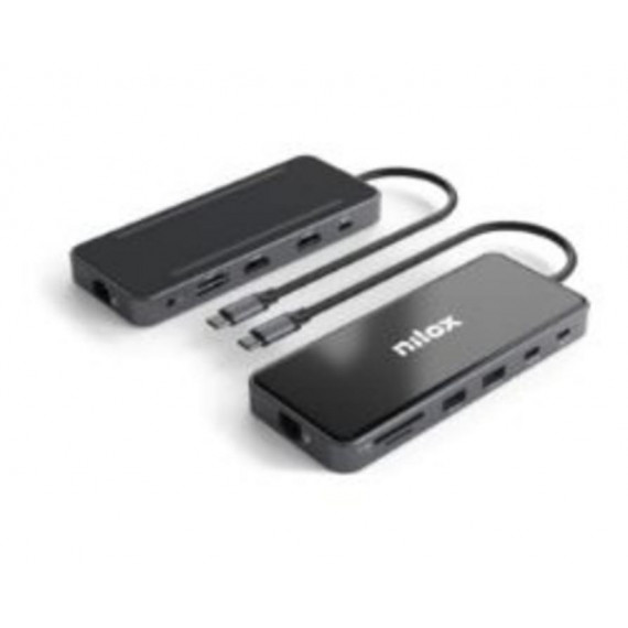 Docking NILOX Usb-c Desk 12 en 1 Gris (NXDSUSBC10)