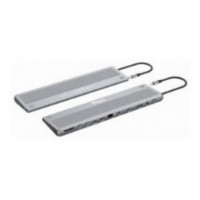 Docking NILOX Usb-c Stand Universal 13 en 1 Gris (NXDSUSBC11)