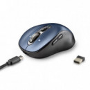 Ratón Inalámbrico Recargable Multidispositivo NGS Infinity Rb Negro