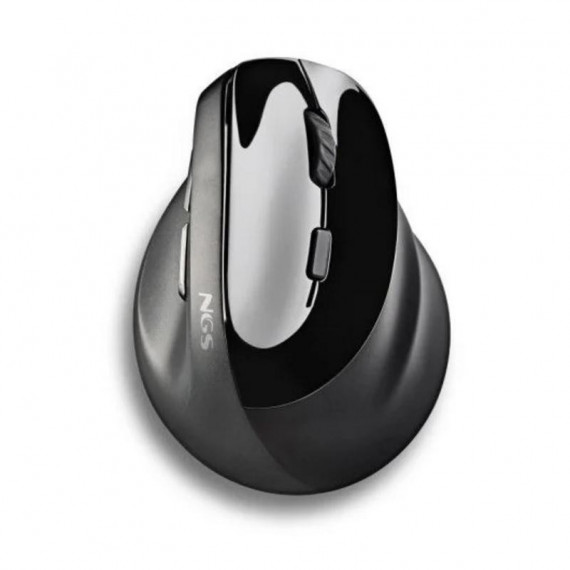 Ratón Vertical Inalámbrico NGS Evo Moksha Ergonómico Negro