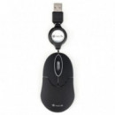 Ratón NGS Sinblack USB óptico Retráctil Negro
