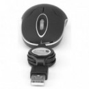 Ratón NGS Sinblack USB óptico Retráctil Negro