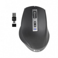 Ratón Inalámbrico Multidispositivo NGS Blur-rb Recargable Láser Negro