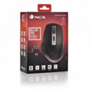 Ratón Inalámbrico Multidispositivo NGS Blur-rb Recargable Láser Negro