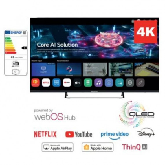 Televisor GRUNKEL Qled 55 Pulgadas Smart TV Webos 5525W 4K Uhd