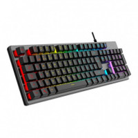 Teclado Gaming UNYKA Nova K244 Rgb Portugués Gris (UK505450)
