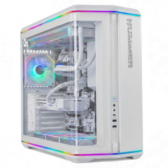 Caja ATX Itx Matx NOX Hummer Anvil Blanca con Ventana Cristal Templado Curvo Argb (nxhummeranvilwh)