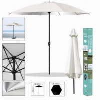 Sombrilla de Jardín URBAN LIVING 300CM Marfil con Interior Plateado