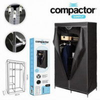 COMPACTOR Armario de Tela con 6 Estantes y 1 Barra para Colgar, 88X45X160 Cm