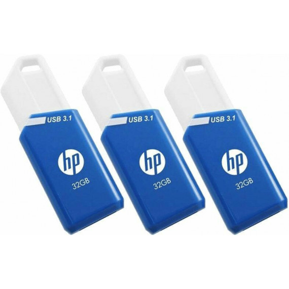 Pendrive Hp X755W 32GB Usb-a 3.0 Pack 3 Unidades Azul  HEWLETT PACKARD