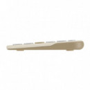 Teclado ASUS Marshmallow KW100 Wireless Beige (90XB0880-BKB210)
