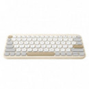 Teclado ASUS Marshmallow KW100 Wireless Beige (90XB0880-BKB210)