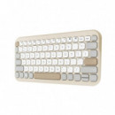 Teclado ASUS Marshmallow KW100 Wireless Beige (90XB0880-BKB210)