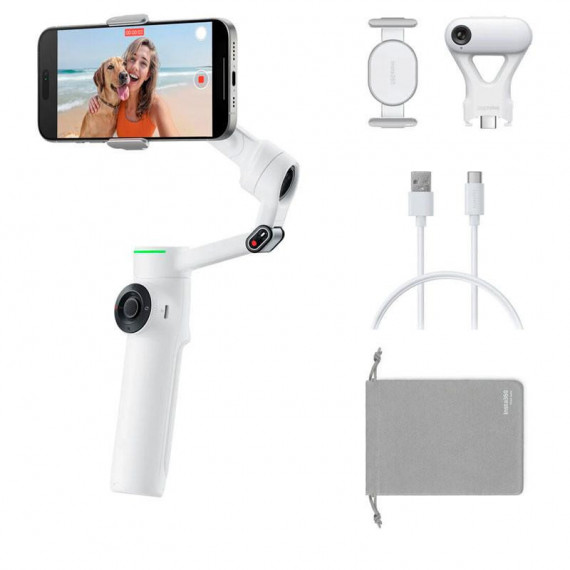INSTA360 Flow 2 Pro Ai Tracker Bundle Summit White
