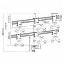 REFLECTA Plano Escritorio 23-1010 S, Soporte para Monitor 13-23 Pulgadas, Gris