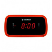 Radio Despertador SUNSTECH FRD60, Color Rojo