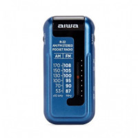 Radio de Bolsillo AIWA R-22BL con Auriculares Am/fm Azul