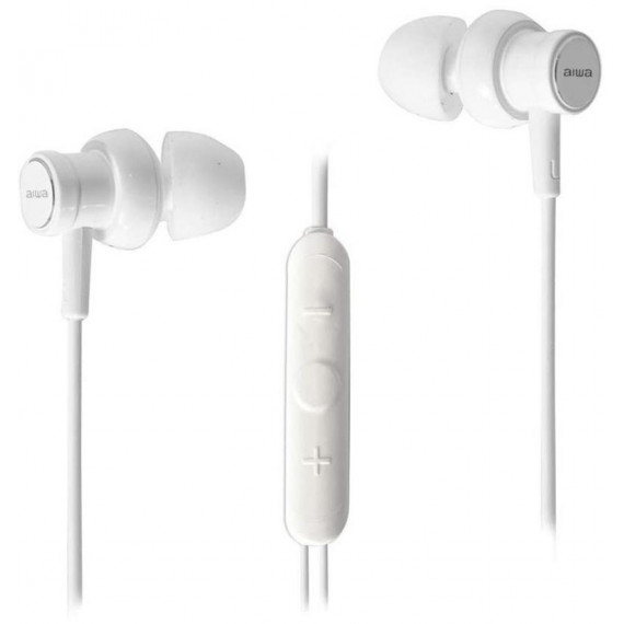 Auriculares In-ear AIWA ESTM-500WT Hi-res Audio con Micrófono, Jack 3.5 Mm, Blanco
