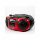 Radio Cassette AIWA BBTC-550 Fm, Cd, MP3, Usb, Bluetooth, Rojo